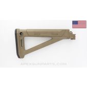 Magpul MOE® AK-47/AK-74 Stock, Flat Dark Earth, No Screws, Black Polymer, 922(r) Compliant, *Excellent*