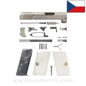 Czech CZ Model Z "DUO" Pistol Parts Kit, w/ 6rd Magazine & Imitation Pearl Grip Panels, Nickel Plated, .25 ACP, *Good*