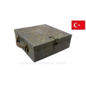Turkish Hotchkiss M1909 "Portative" .303 Belt Transit Case, 4 Piece/Divider, Steel *Good*