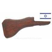 UZI Wood Buttstock, Stripped, Type 4, Quick Detach, Cracked, *As-Is*
