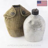 USGI WWII Canteen, w/ Canvas Cover *Fair*