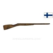 Finnish Mosin Nagant M28 Stock, 43", Stripped, Wood, Cracked *Fair* 