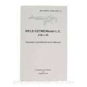 CETME Model  LC short barreled rifle with collapsible stock, 5.56x45 Operation & Maintenance Manual, English Translation *NEW*