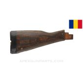 Romanian AK-47 / AKM Laminated Buttstock, Stripped, "G" Black Band, Wood, *Very Good*