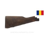 Romanian AKM Buttstock, Early Solid Wood, *Fair*