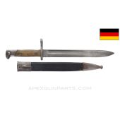 Spanish M1893 Mauser Bayonet, w/ Scabbard, German MFG *Good*