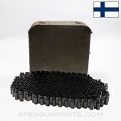 Finnish Maxim M1910 Ammo Can, w/200rd Belt, Early Riveted Can, Missing Carry Strap, 7.62X54r *Good/Rusty*