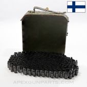 Finnish Maxim M1910 Ammo Can, w/ 200rd Belt, Early Riveted Can, Alternate Rivet Patterns, 7.62X54r *Good*