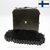Finnish Maxim M1910 Ammo Can w/ 200rd Belt, Castle Marked, 7.62X54r *Good*