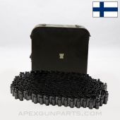 Finnish Maxim M1910 Ammo Can w/ 200rd Belt, Castle Marked, Missing Carry Strap, 7.62X54r *Good/Rusty*
