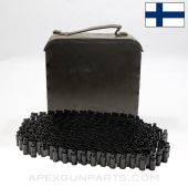 Finnish Maxim M1910 Ammo Can w/ 200rd Belt, Unmarked, 7.62X54r *Good*