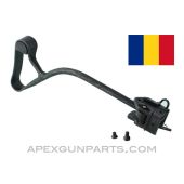 Romanian AKM Side Folding Stock Assembly w/ Screws, Lever Type, Blued, 7.62x39, *Good*
