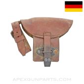 German K98k Mauser Rear Sight Cover, Leather, Waffen Marked *Good*