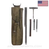 M1 Cleaning Kit, Complete, w/ Canvas Case, Tan Khaki, .30 Cal, USGI *Good* 