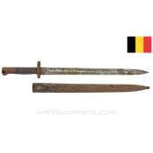 FN Model 24 Bayonet and Scabbard, Chipped / Dented *Poor*