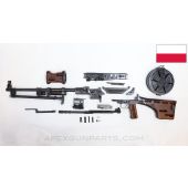 Cutaway Polish RPD Parts Kit w/Demil Barrel, Drum, Bi-pod and Torch Cut Receiver, Cracked Handguard, 7.62X39 *Good* 