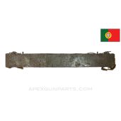 Maxim MG-08 / Vickers MG Double Barrel Carrier, Incomplete, Green Painted Steel, Portuguese MFG *Fair* 