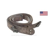 USGI M1907 Sling, w/ Steel or Brass Hooks, Brown Leather, *Fair*