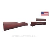 US Made AKM Buttstock, w/ Handguard Set, Russian Red, No Hardware, 922(r) Compliant, *NOS*