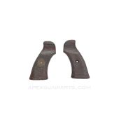Enfield #2 Mk1* Grips, w/ Brass Disc, Walnut, *Good*