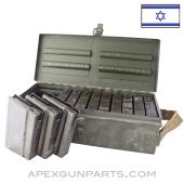 Israeli DROR LMG Magazine Can with 12 20rd Magazines, 8MM Mauser *Good*