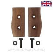 Lee-Enfield #5 Jungle Carbine Project Bayonet Grip Panel Set, w/ Screw & Nut, Wood *NEW Aftermarket Manufacturer*