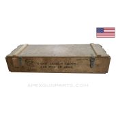 M60D Shipment Box, USGI 105mm Transit Crate, Empty, Military Marked, Plywood Construction *Good*