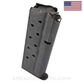 Colt 1911 Government / Commander Magazine 9rd, Blued W / Black Follower, 9mm *Very Good*