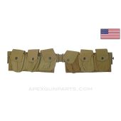 WWI 1918 BAR Magazine Belt, 6-Pocket, WWII Modified, Canvas, *Good*