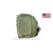 M17 Gas Mask Carry Case, USGI, OD Green Canvas *Good* 