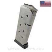 Colt 1911 Government / Commander Magazine, 8rd, 45 Auto W / Base Pad and Round Follower *NEW*