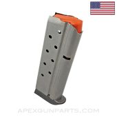 Colt 1911 Magazine, 9rd, .38 Super W / Removeable Rubber Pad and Orange Follower *NEW*