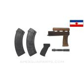 Collector's Yugo M70 Handmade Handguard Set, w/ Pistol Grip, Grenade Spigot & 2 Magazines, 30rd, 7.62x39, *Good*