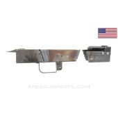 AK Trunnion Set, Bulged Front Trunnion, Rear Trunnion, with Trigger Guard & Bullet Guide, Stamped Demilled Receiver Sections, US Made *Unused*