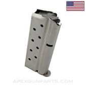 Colt 1911 Government / Commander Magazine, 8rd, Stainless, 9mm *NEW*
