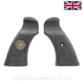 Enfield #2 Mk1* Revolver Grips, Wood *Good* 