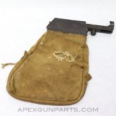 BREN Gun Spent Brass Catcher PROJECT, Metal Frame, Torn Canvas, Bad Zipper *Fair*  