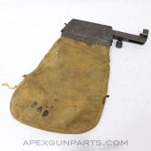 BREN Gun Spent Brass Catcher, Metal Frame, Canvas Bag *Good*