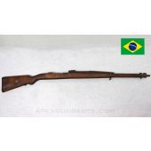 Brazilian 1908 Mauser Stock Set, 43.5", Complete,, Flag Cartouche, Wood, *Fair*