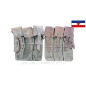 MP-43 / MP-44 / Stg-44 Sturmgewehr Magazine Pouch Set, Left and Right, 3-Cell, Post War, Yugoslavian MFG *Good*  
