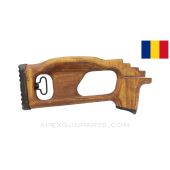 Romanian SAR 1/2/3 Thumbhole Buttstock, Wood, Complete, No Buttstock Mounting Screw, *Very Good*