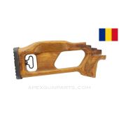 Romanian PSL/FPK Buttstock, Wood, w/ Buttpad & Sling Swivel, Project Grip, *Good*