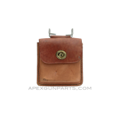 M1 Carbine 15rd Magazine Belt Pouch, Holds 2, Brown Leather, Colombian *Very Good* 