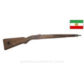 Iranian / Persian Mauser Model 49 Carbine Stock, 32", Small Sling Slot, Over Sanded, Wood, *Good*