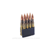 .30-06 (Rifle) - 8rd w/ M1 Garand Clip, Full Metal Jacket, Brass Case
