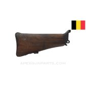 FN Model D Buttstock Assembly, w/ Buffer Mechanism and Butt Plate, Cracked Wood, Type 2 *Fair*