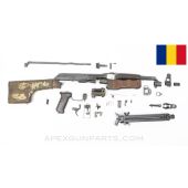 Romanian RPK Parts Kit, w/ Type 1 Adjustable Bipod, Club Stock, Project Gas Block, 7.62x39 *Good*