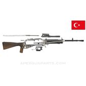 Turkish Hotchkiss M1922 Machine Gun Parts Kit, w/ Original Black Painted Barrel, No Front Grip or Carry Handle, 7.92x57 *Good* 