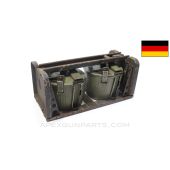 MG-34 / MG-42 / M53 Gurttrommel Drum Set, for 50rd Belt, Set of Two w/ Behalter ( Basket Carrier ), .308 / 7.62x51 NATO *Good* 