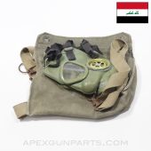 Gulf War Bring Back Captured Iraqi Type M-59 Gas Mask, w/ Canvas Carry Bag *Good* 